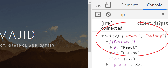 javascript set object